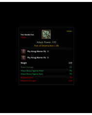 +8 Axe Of Destruction