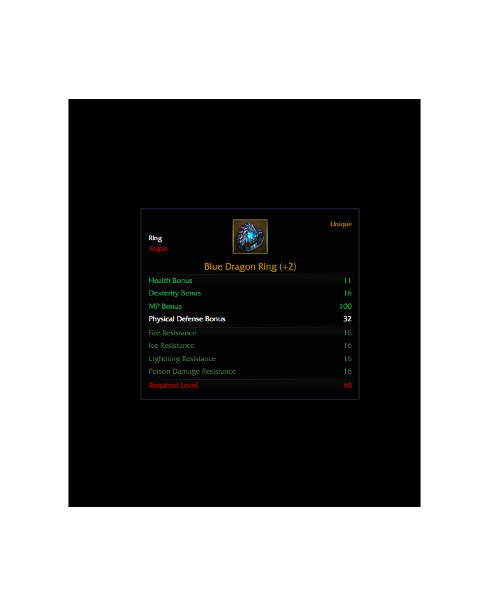 +2 DUAL BLUE DRAGON RING