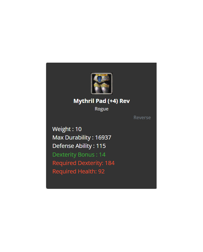 +4 Reb Mythrill Pad's