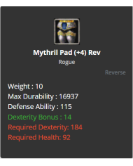 +4 Reb Mythrill Pad's