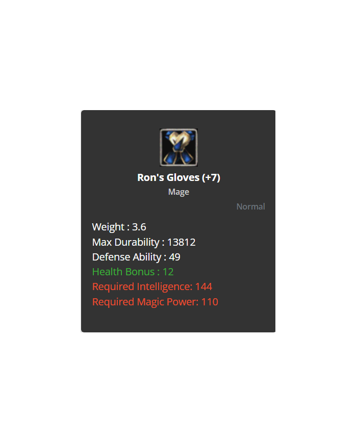+7 Ron Set ( Mage )