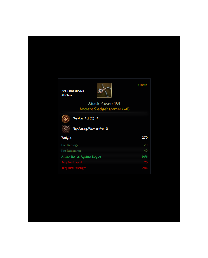 +8 Ancient Sledgehammer