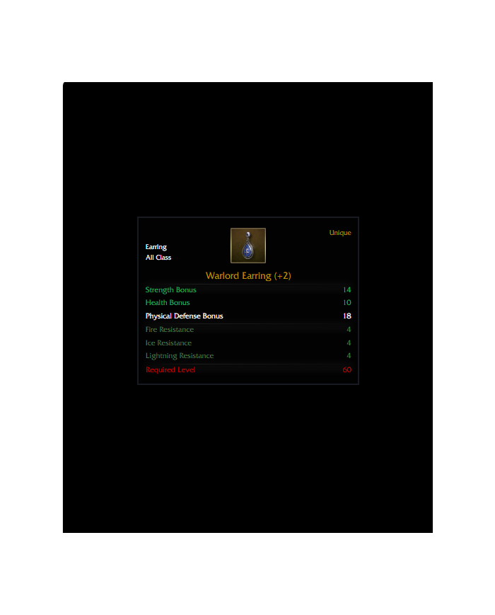+2 Warlord Earring