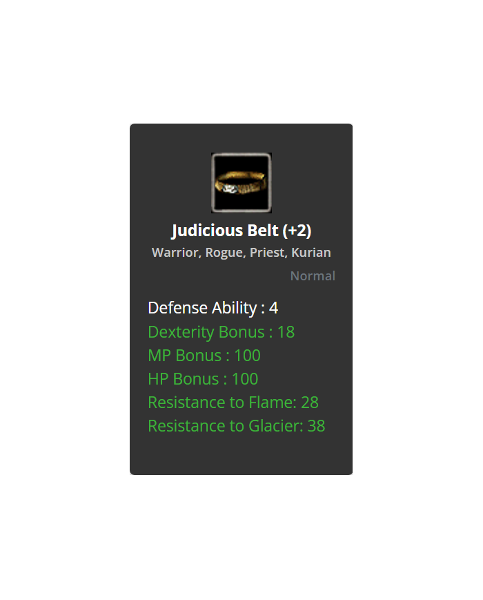 +2 Judious Belt