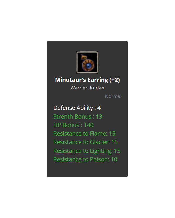 +2 Minotaurs Earring