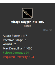 +15 Reb Mirage Dagger