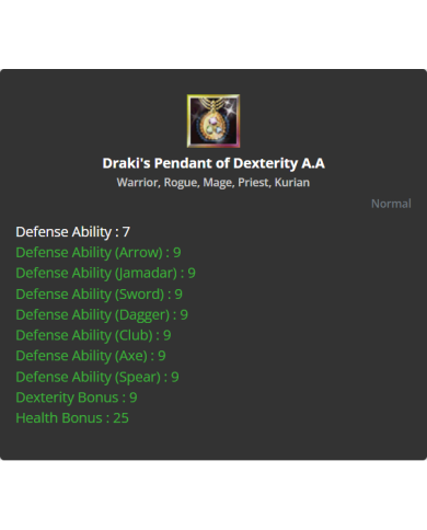 Draki Pendant Dexterty A.A
