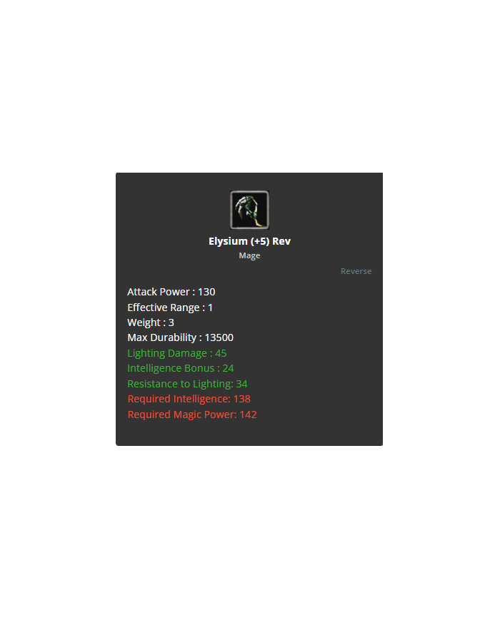 +5 Rev Elysium