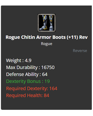 reb11 chd + rogue chitin set