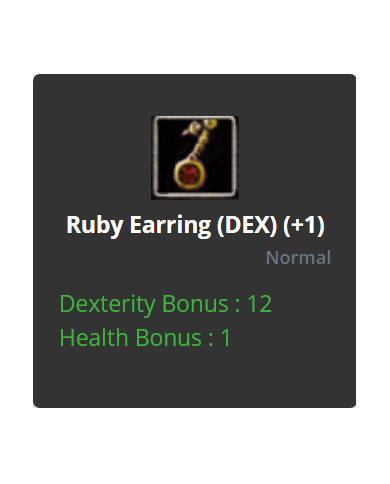 Dual rubby earring +1 Kekuri dual +3