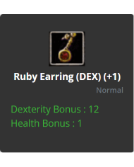 Dual rubby earring +1 Kekuri dual +3
